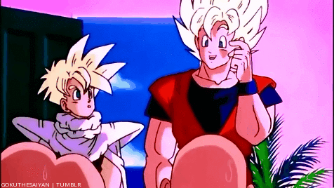 Goku et Gohan.gif