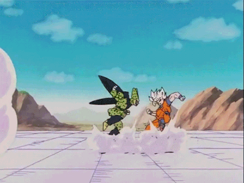 Goku vs Cell.gif