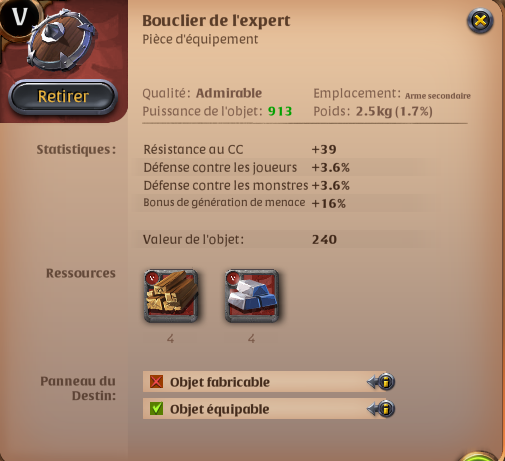 Bouclier - Albion Online