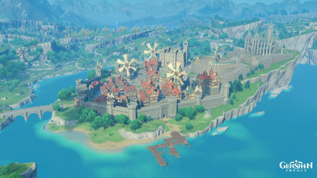 Mondstadt vue aérienne