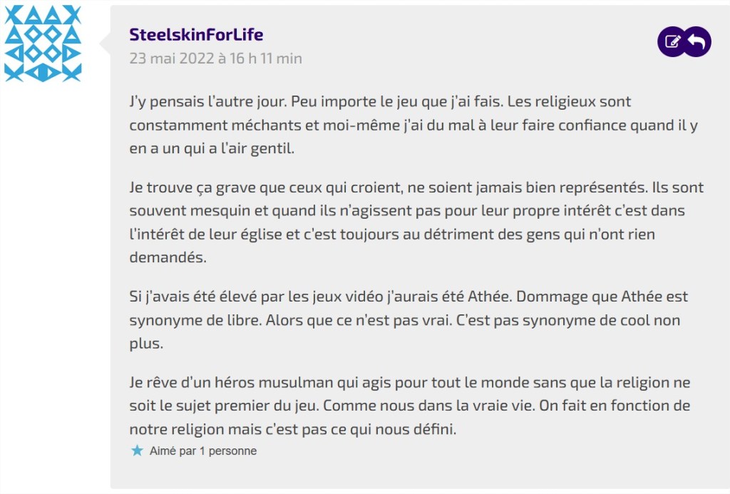 Personnages religieux jeux vidéo