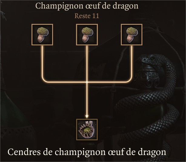 recettes dans Baldur's Gate 3