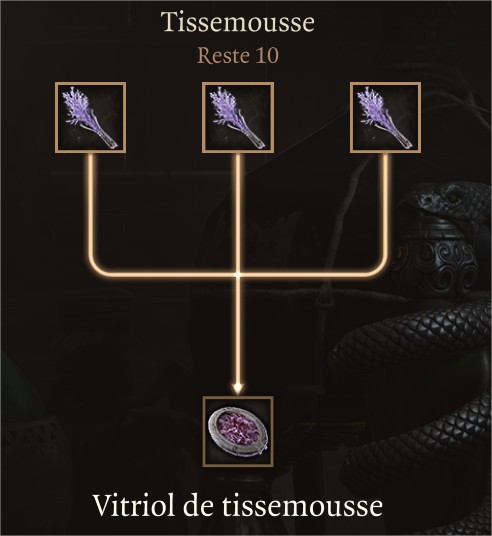 recettes dans Baldur's Gate 3