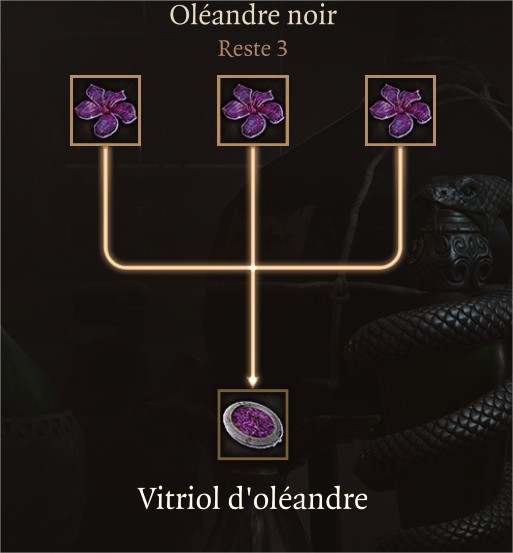 recettes dans Baldur's Gate 3